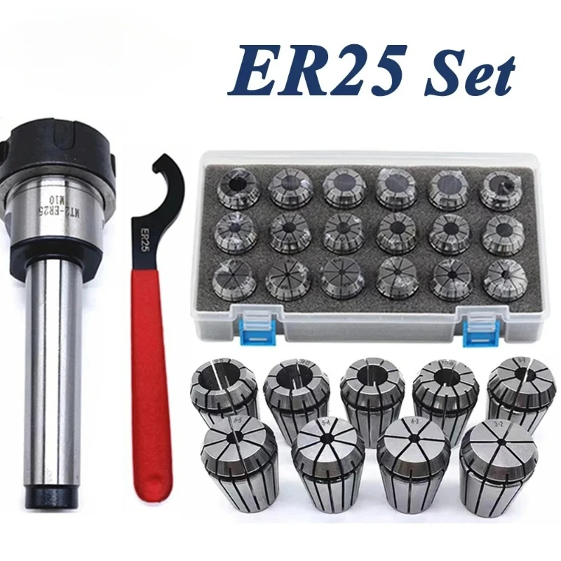 

ER25 Spring Clamps 7 9 15 16PCS MTA MTB MT5 MT4 MT3 MT2 ER25 Collet Chuck Morse Holder Cone ER25 Collect Chuck Morse Holder