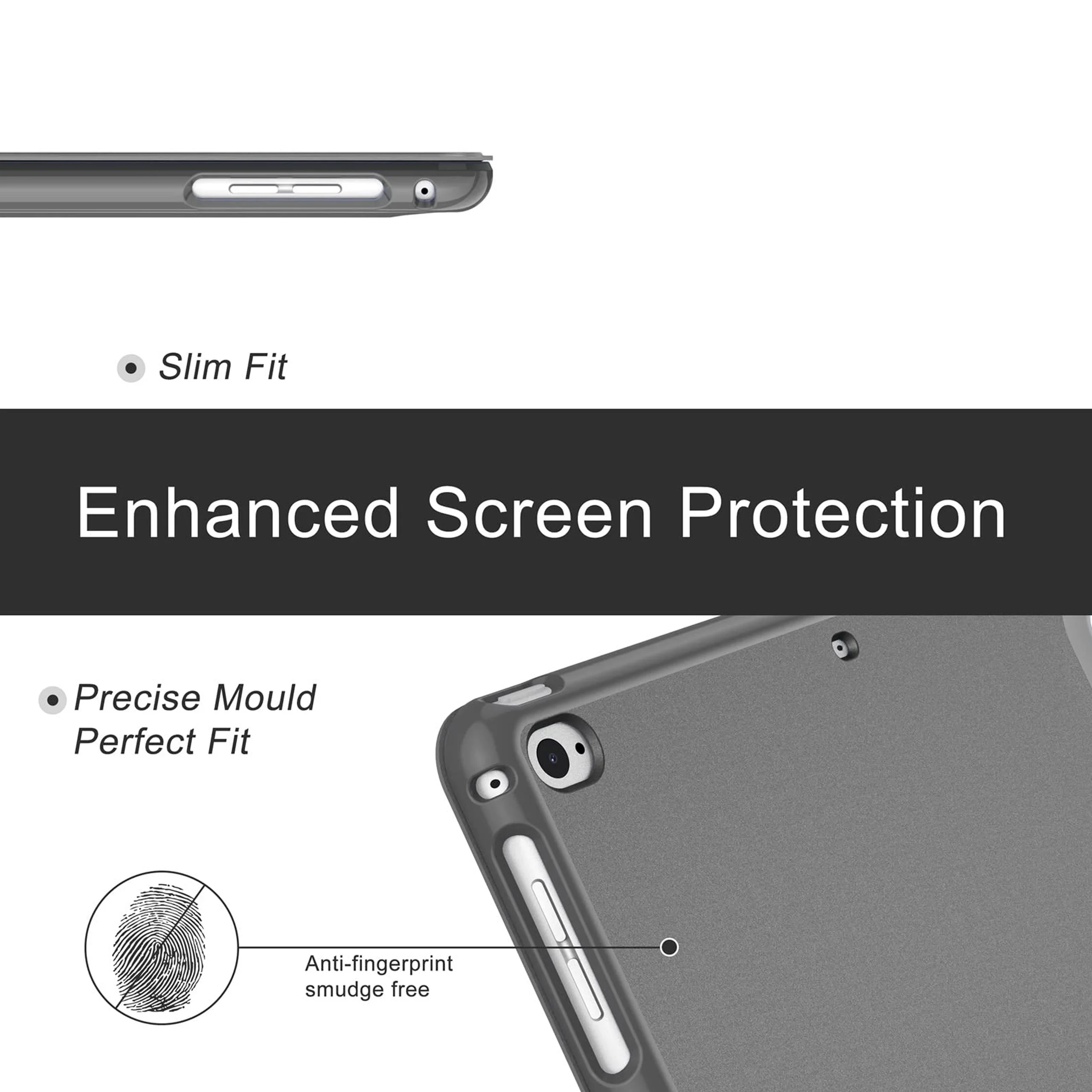 Smart Case for iPad 5/6th 9.7, 9/8/7th 10.2, 10th 10.9, Air M2 11, Air 4/5 10.9, Pro 11 M4, mini 6/5, Slim Shockproof Cover