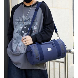 Bolsa de gimnasio para hombre, bolso de lona para deportes, Fitness, equipaje de viaje, hombro al aire libre, entrenamiento táctico, mochila masculina