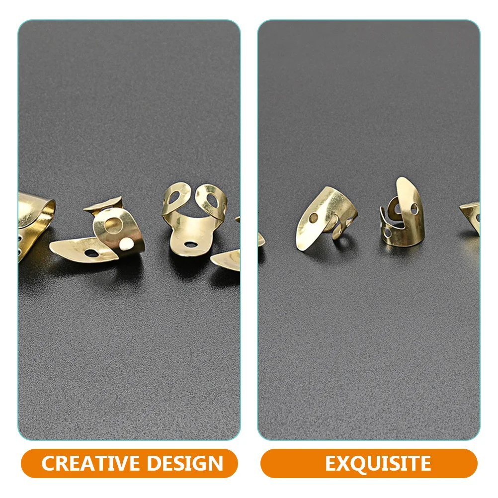 4 قطعة من أعواد أصابع الجيتار المعدنية الاحترافية، لوازم أدوات متعددة الوظائف، واقي متين من الفولاذ المقاوم للصدأ للموسيقيين