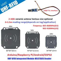 Yanpodo M5STACK YPD-4035 UHF RFID 0-3.5m Range Integrated Reader Mdule USB/TTL Interface Raspberry Pi Embedded System