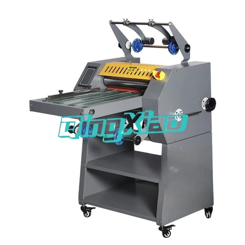 410 Heavy-Duty Vertical Laminator Speed-Adjustable Anti-Curling Belt Paper Feed Full Touch Screen Steel Roller Hot Lamination
