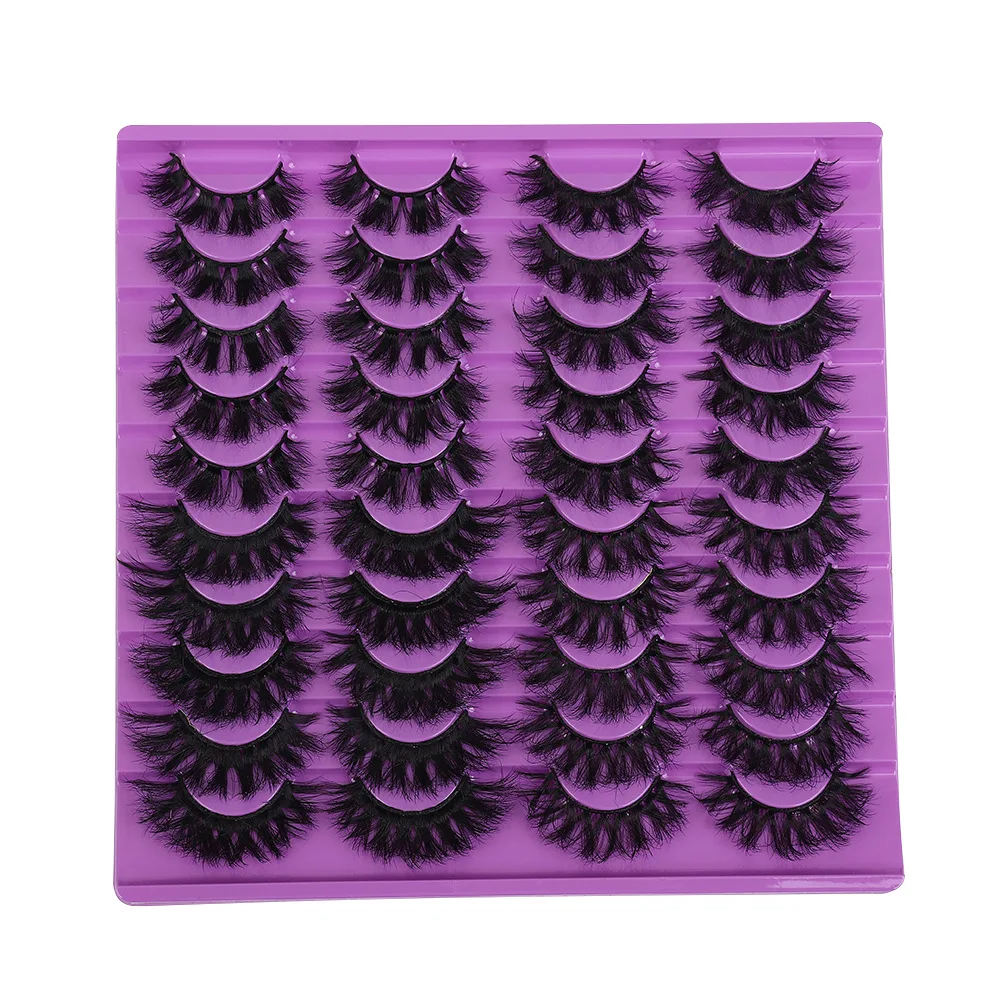 Faux-cils naturels en poils de zibeline, paquet mixte, cils de simulation, cils pour les yeux, Europe et États-Unis, 23239., 03, 20 paires