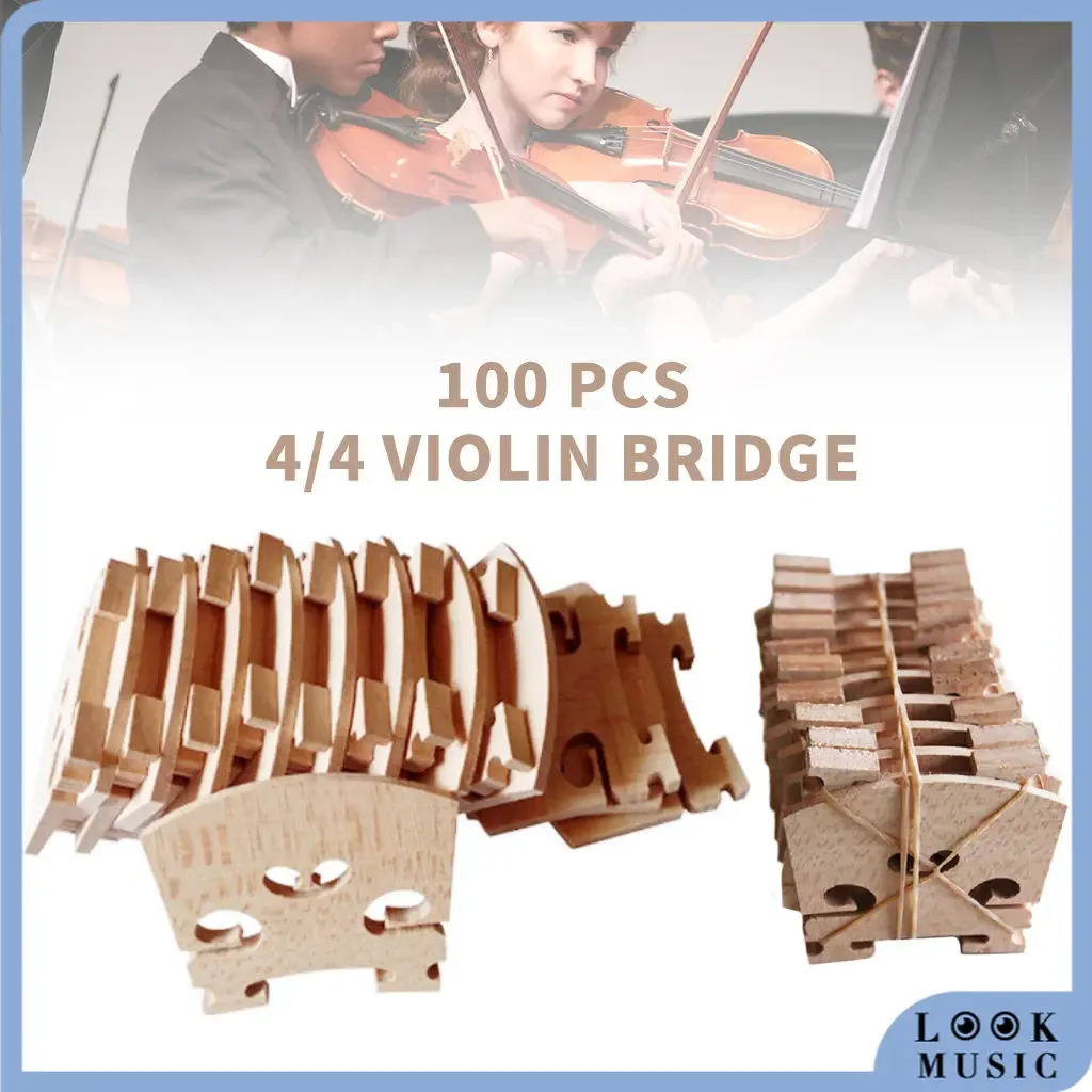

LOOK 100PCS Violin Bridge 4/4 Maple Wood Violin Bridge For 4/4 Violin Musical Instrument Accessories High Quality New