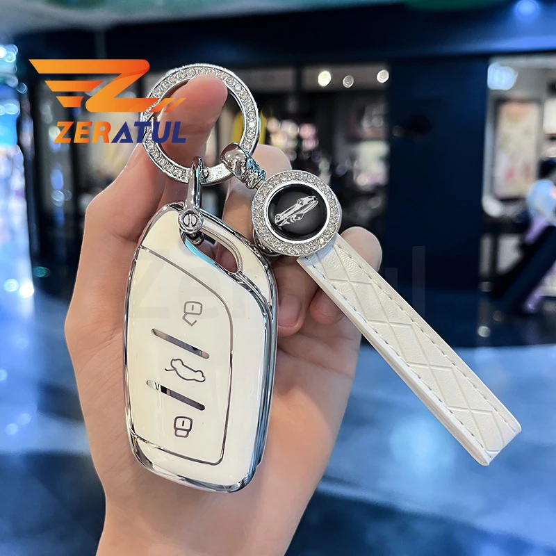 Carcasa de coche Fob para Roewe RX3 RX5 RX8 ERX5 I6 I5 para MG 4 2023 Mg4 Ev MG HS GT ZS EV ZX MG5 MG6 3 botones TPU Fob funda para llave