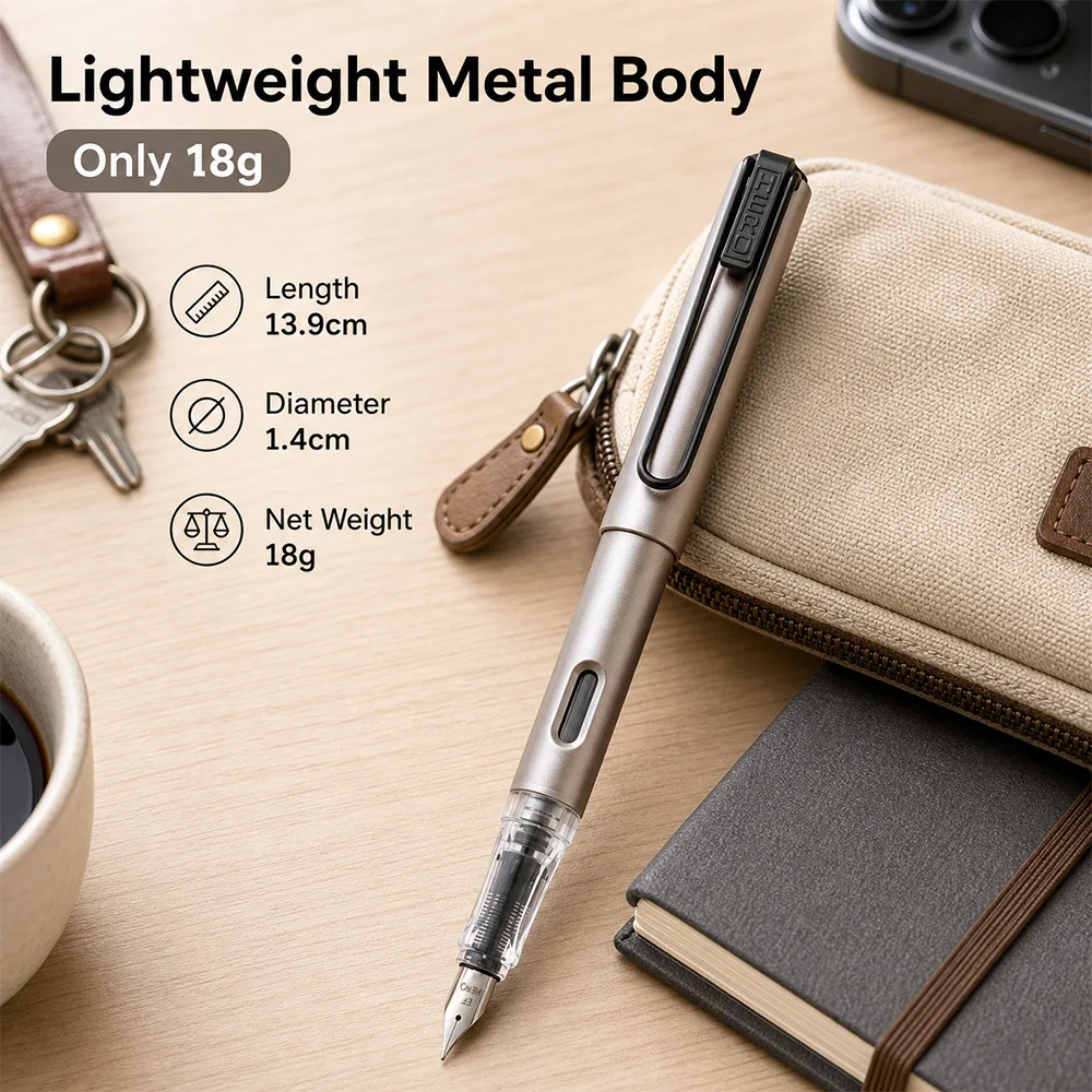 High Quality 367 Metal Fountain Pen Fashion Transparent Color EF 0.38mm Nib Ink Pens Business Office School Supplies New