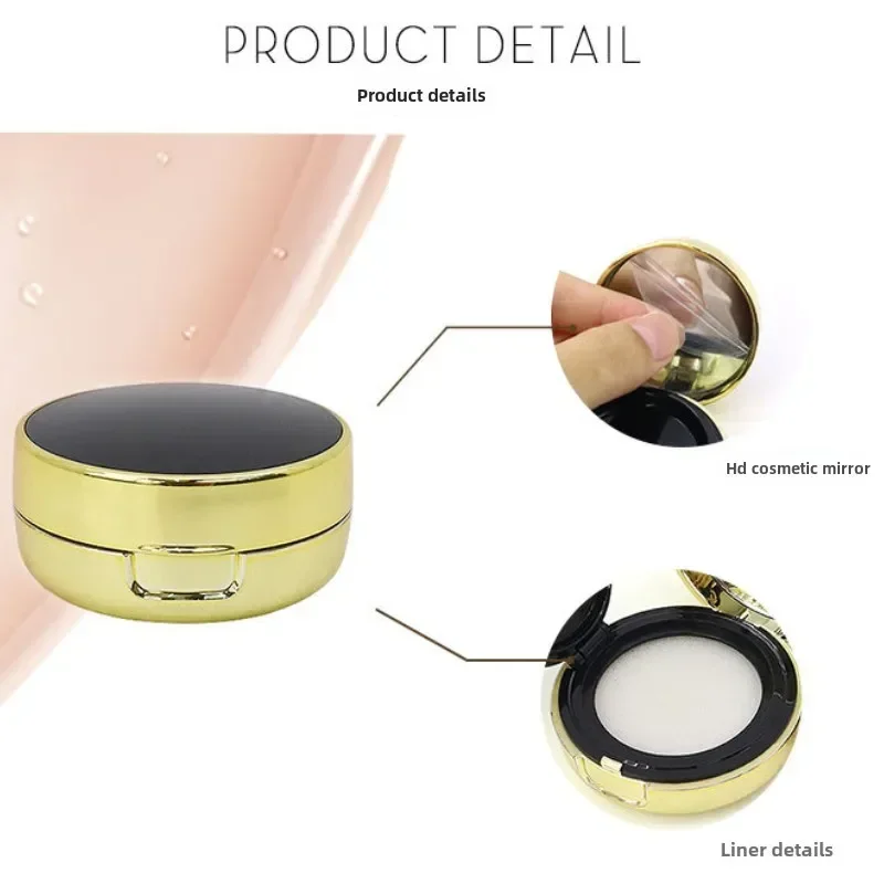 Air Cushion Foundation DIY Box Mini Cute Empty Puff Box Portable Mirror for BB Cream Cosmetic Makeup Case Container with Sponge