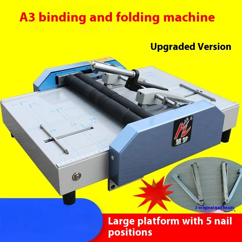 Electric Stapler Folding Machine Creasing Machine Card Folding Paper Booklet Riding Saddle Stapler Binding Machine