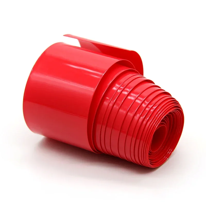 18650 PVC Heat Shrink Tube Battery Pack Red Width 29.5mm~280mm Insulated Protection Film Wrap lithium Case Cable Sleeve