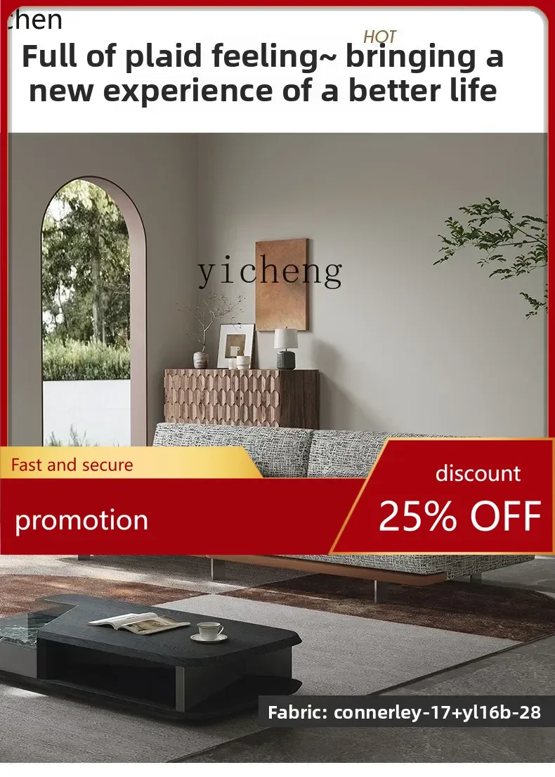 

ZML Sofa Home Living Room High-End Cotton and Linen Fabric Sofa