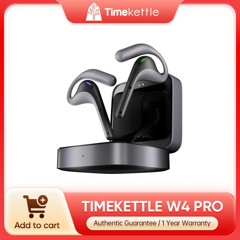 Timekettle W4 Pro AI Translator Earbuds Bidirectional Real-Time Translation in 40 Languages Voice Support Meeting Assistant