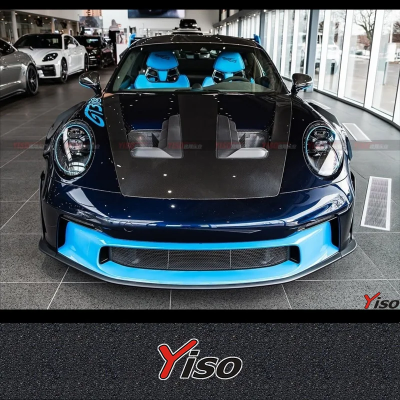 Suitable for 992 GT3 RS dry carbon fiber engine hood modified 992 GT3 RS engine hood