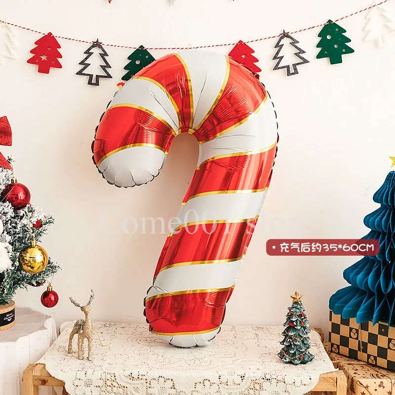 اكسسوارات عيد الميلاد بالونات قصب الحلوى عيد ميلاد سعيد الأسرة زينة الحفلات بالونات عيد الميلاد مهرجان صور الدعائم العرض #3