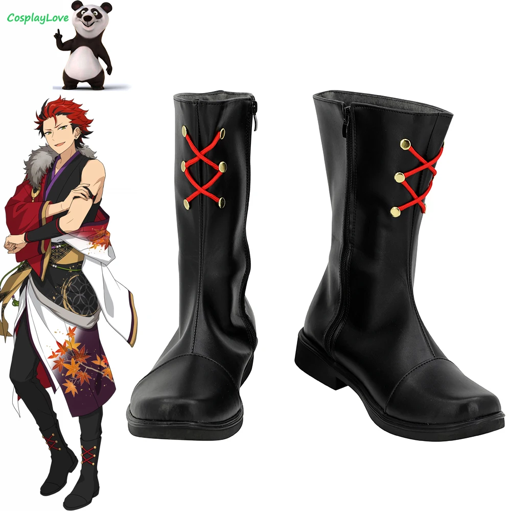 CosplayLove Spiel Ensemble Sterne Kiryu Kuro Schwarz Cosplay Schuhe Lange Stiefel Leder Weihnachten Jungen Mädchen Nach Maß