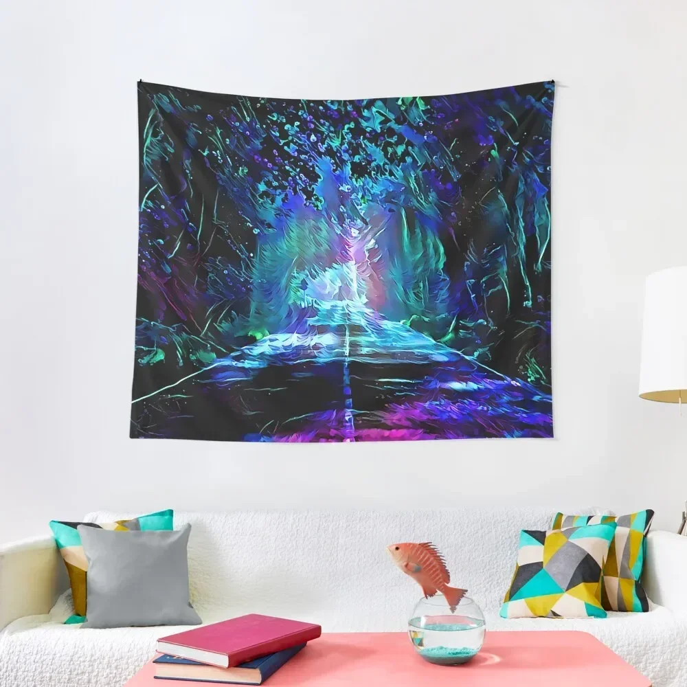 

Blacklight Night on Aurora Road Tapestry Things To Decorate The Room Room Decoration Korean Style Room Decor Aesthetic Tapestry