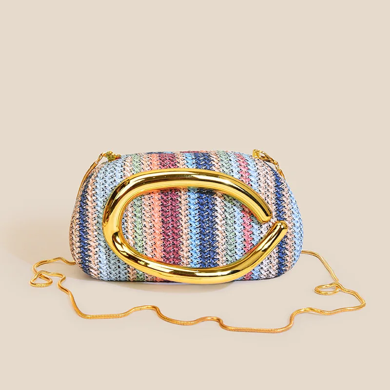 

Winter Popular New Texture Versatile Clutch Bag Retro Metal Design Dinner Bag Trendy High-end Box Bag Women's Fashion Bag