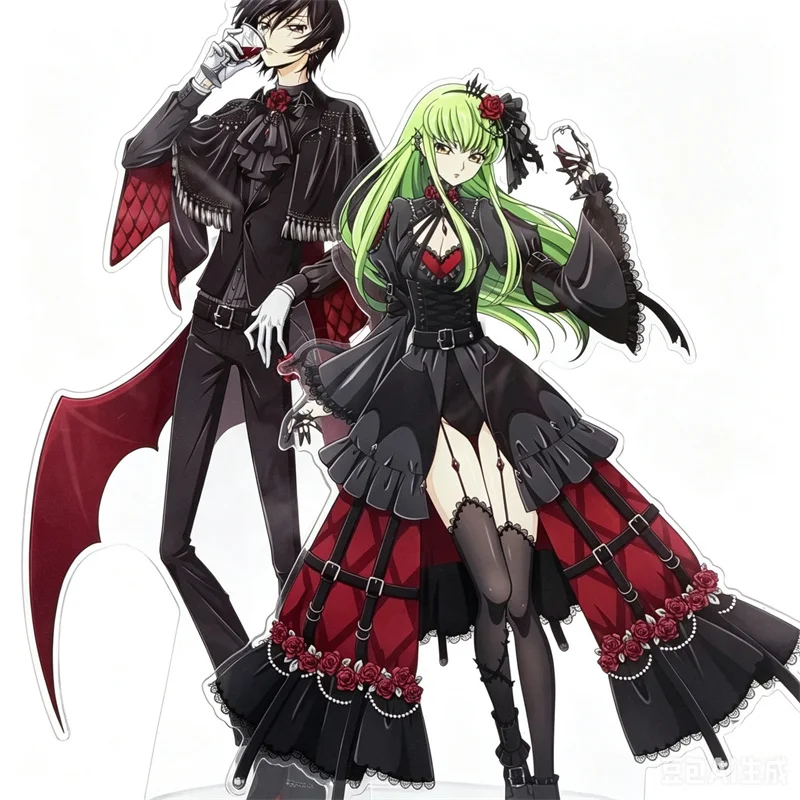 Anime CODE GEASS Lelouch Of The Rebellion Lelouch C.C. Cosplay Acrylic Stand Desktop Figure Ornaments 2Pcs/Set Accessories Props