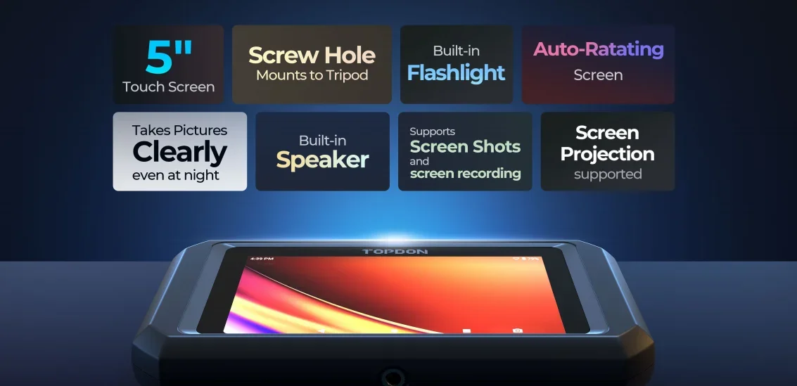 2025 vendita calda TOPDON TC003 Imaging termico Risoluzione IR WIFI Android 256x192 Pixel Auto con schermo tattile da 5 pollici