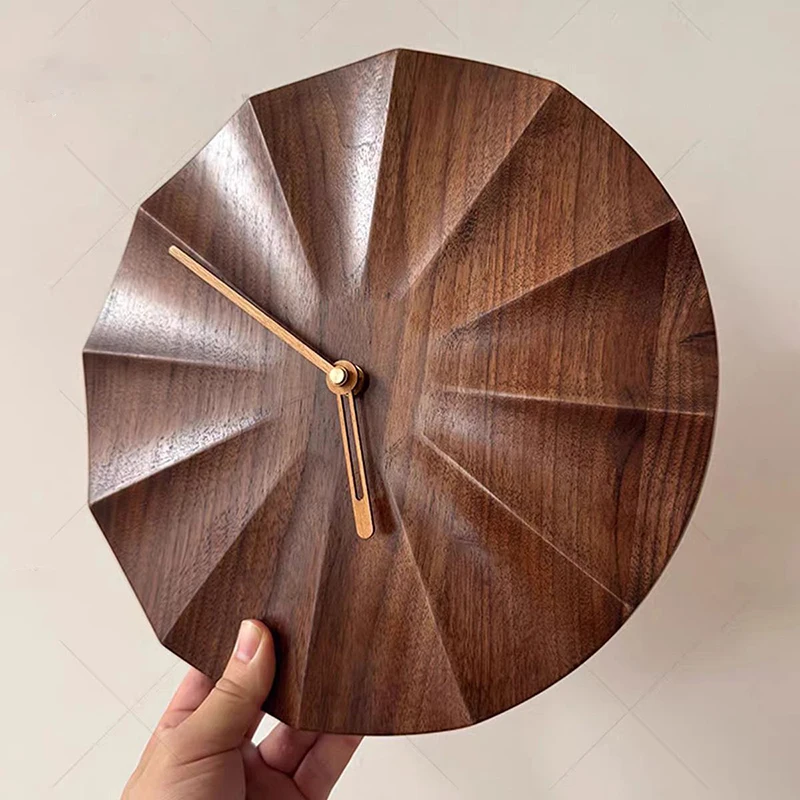 

Solid Wood Wall Clock Silent Living Room Decoration Clocks Vintage Elegant Furniture Wall Clock Nordic Luxury Ornament Clocks