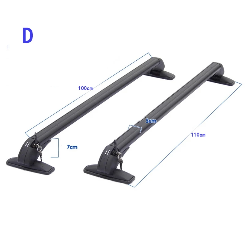 1 paar met slot universele voertuig autodak montage rack rail bar zwart aluminium bagagedrager top autorek modificatie onderdeel