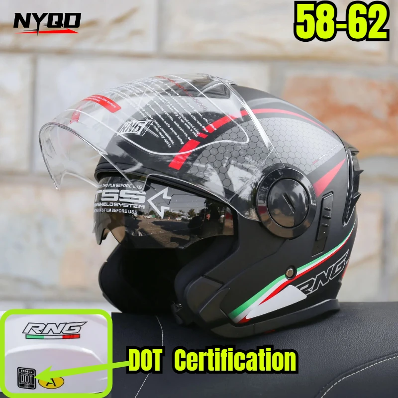 DOT Approved 3/4 Motorcycle Helmet Dual Visor for Electric Bike Motorbike Riding Safety motorcycle flip helmet casco moto