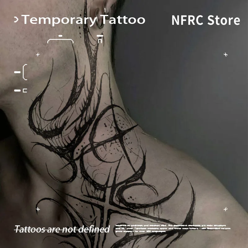 Temporary Tattoos Dark Occult Rune Herbal Juice Tattoo Sticker Fake Tatoo Cheap Goods Stickers Novelty in Toys Tatuaje Hotwife