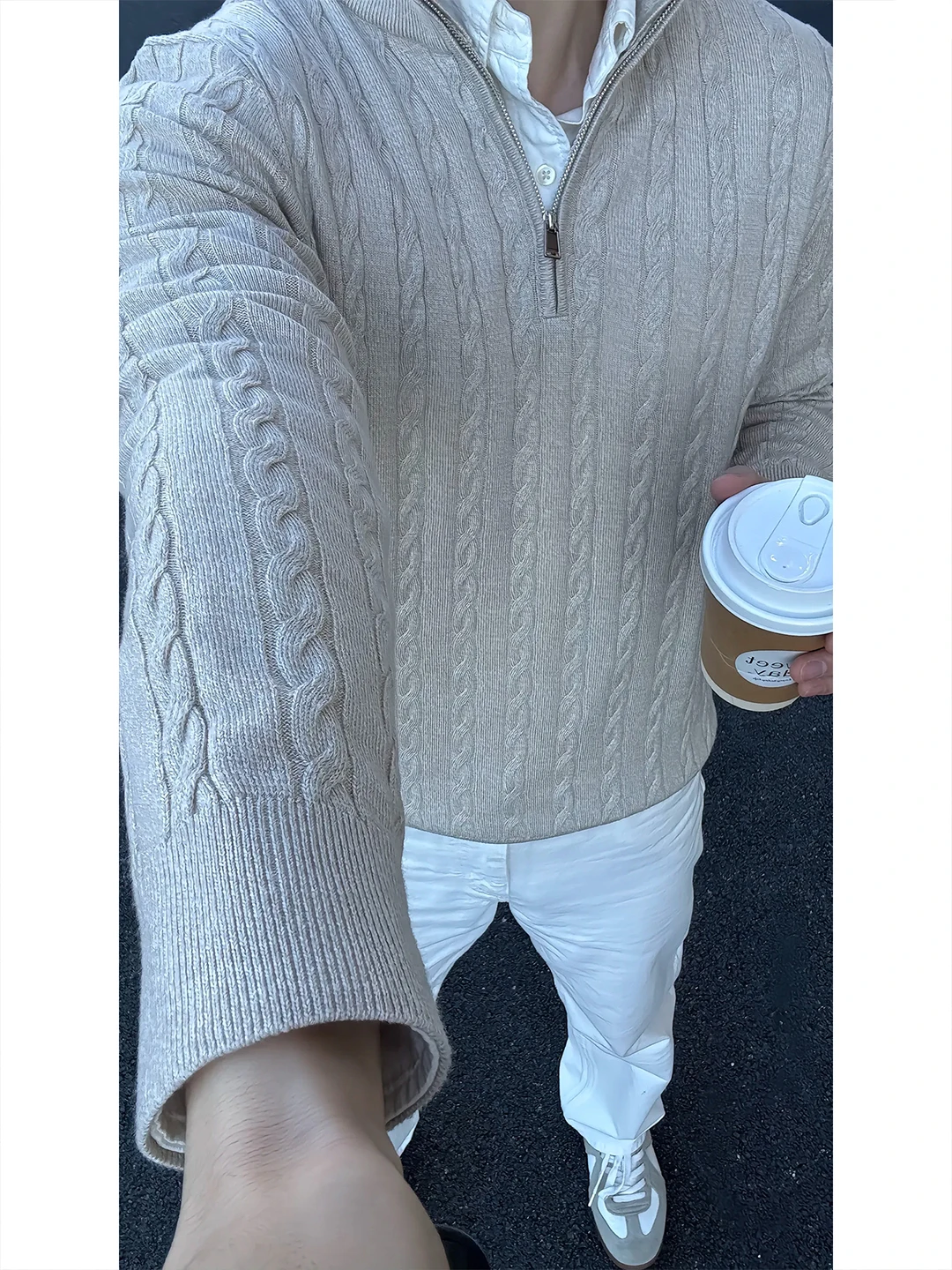 

Old Money Sle f Zip Knitted Sweater Men's Autumn Winter High End Feeling Stand Collar American Sle Base irt