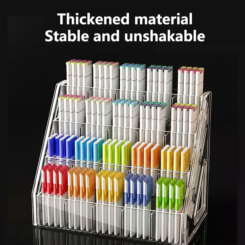 

3/4/5-слойная полка для хранения акварельных карандашей, настольная перегородка большой емкости, стеллаж для хранения канцелярских товаров, ящик для хранения маркеров