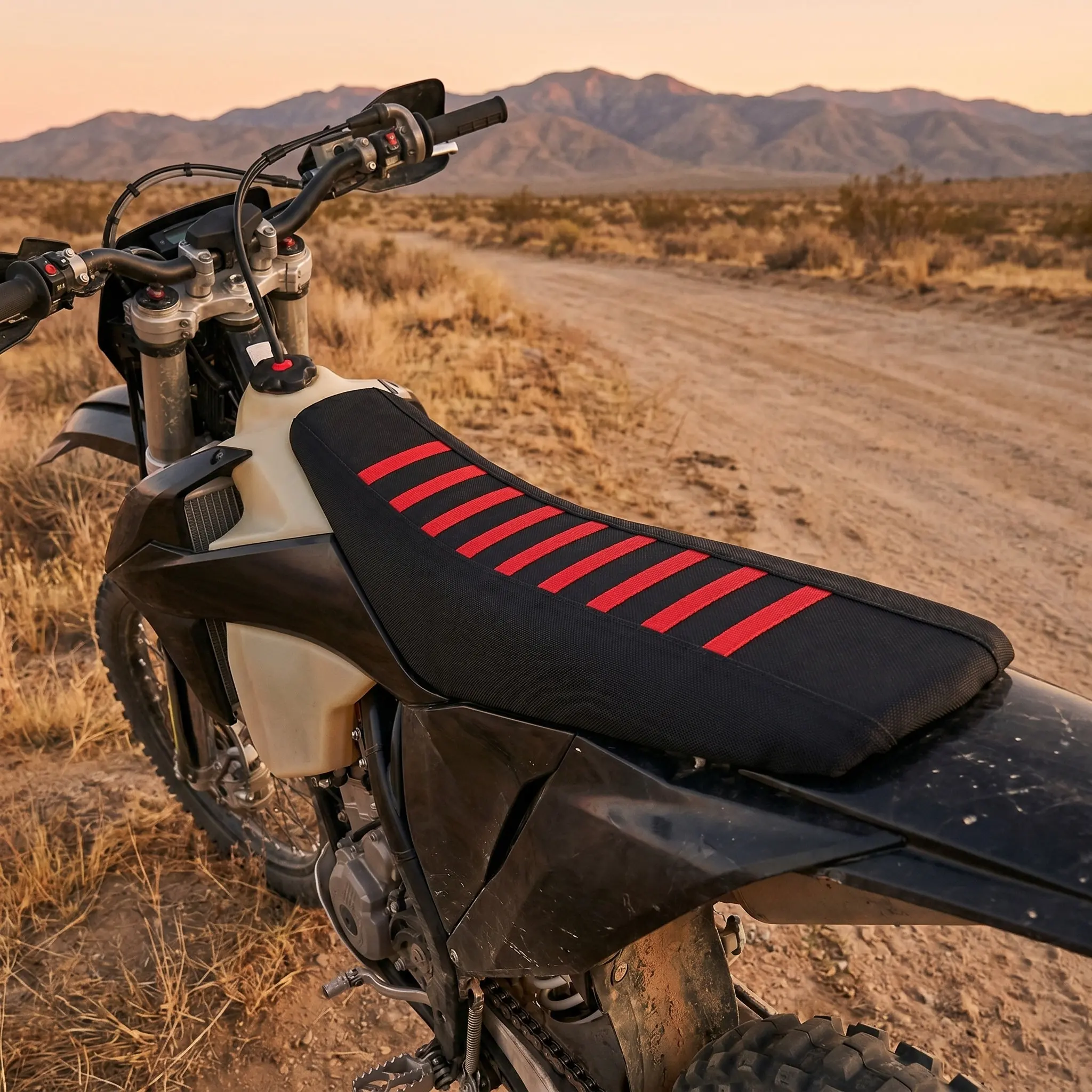 Universal Waterproof Anti Skid Motorcycle Seat Cover Dirt Bike Protector Off Road Motocross Enduro Non Slip Atv Scooter Black