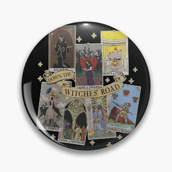 Vintage Agatha All Along Tarot Cards  Soft Button Pin Brooch Funny Collar Lover Cute Metal Gift Women Jewelry Hat Lapel Pin