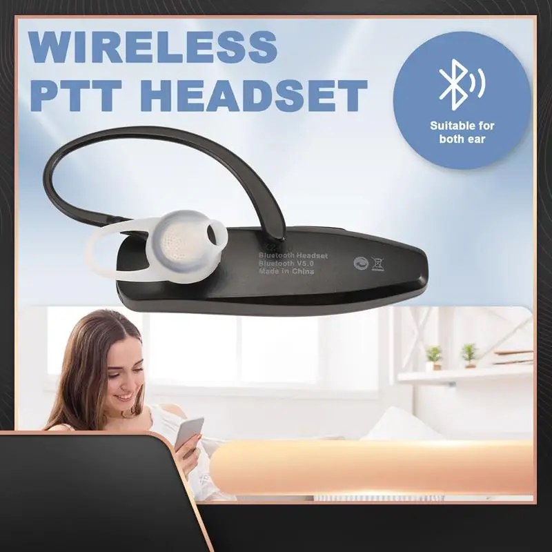 

Walkie Talkie Wireless Bluetooth PTT Headset Earpiece Hands-Free K Plug For KENWOOD Microphone Headset Adapter Easy To Use