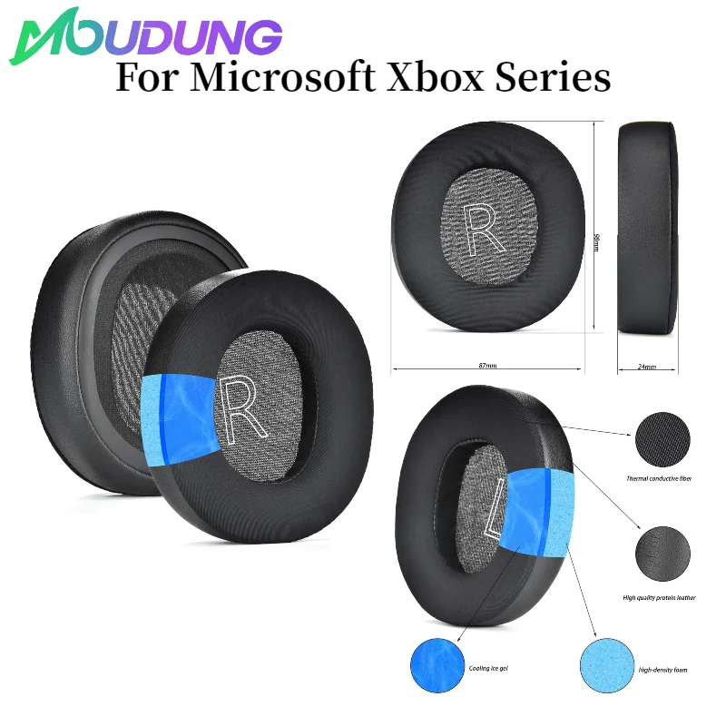 

MOUDUNG Replacement High Quality Soft Foam Ice gel /Leather Earpads Headband for Microsoft Xbox Series Headphones
