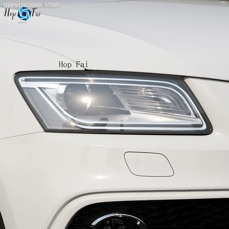 Película protectora para faros de coche, envoltura de tinte negro ahumado, vinilo transparente, TPU, pegatina para Audi Q5 8R SQ5 2008-2017, 2 piezas