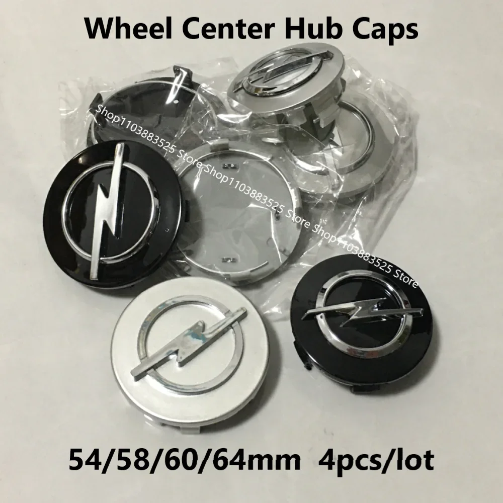 

4pcs 64mm 54mm 58mm 60mm Replaced Style Hubcaps for Opel Corsa F A B C D E Gsi OPC Turbo Cors Line Car Wheel Center Hub Caps