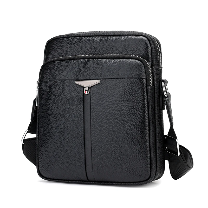 Feidikabolo 2025 New Design Men Shoulder Bag Fashion Business Messenger Bag High Quality Genuine Leather Cowhide Men Bag 2 Sizes