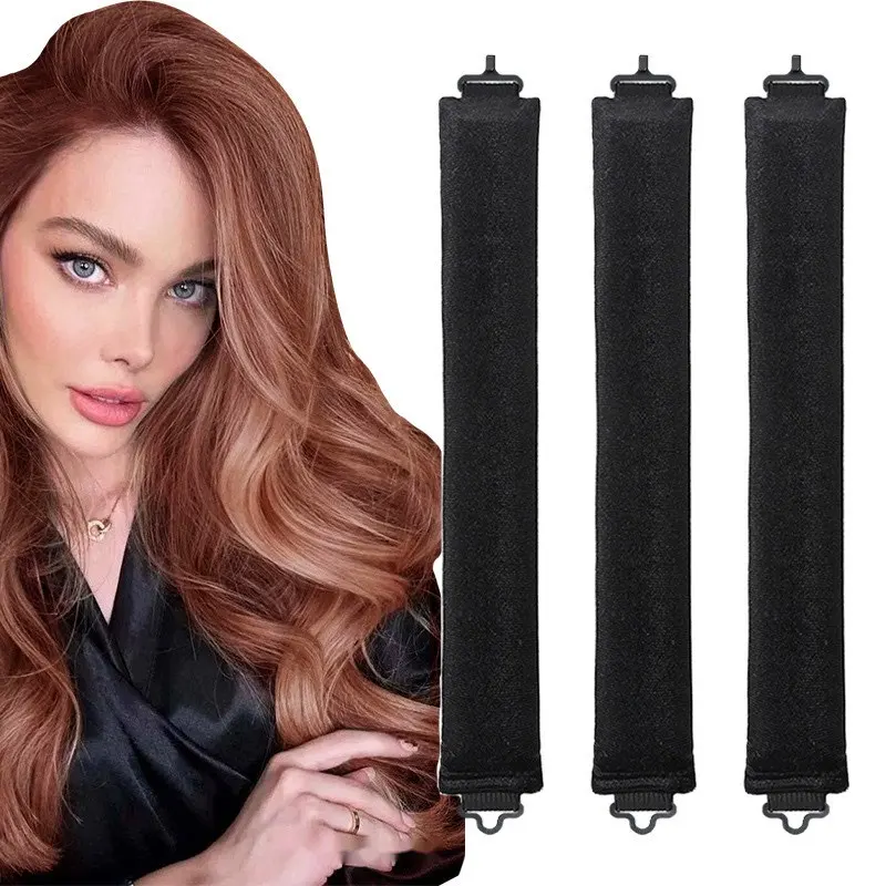 Rizadores de pelo sin calor, diadema rizadora, rulos sin calor, rizos sin esfuerzo con gancho, rulo flexible suave para dormir, herramientas de peinado.