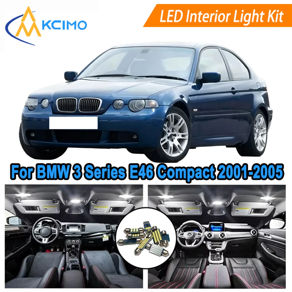 

Canbus LED Interior Bulbs For BMW 3 Series E46 Compact 2001-2005 Car Accessories Reading Dome Light Kit