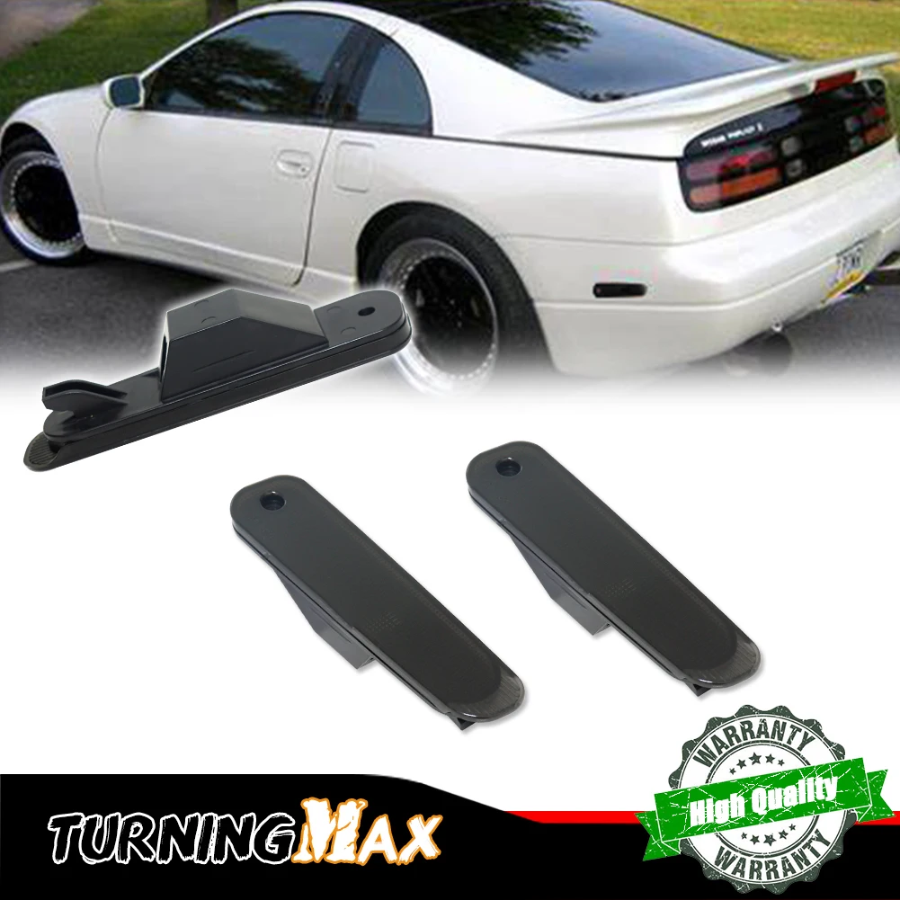 

Smoked Lens Car Rear Bumper Side Marker Indicator Light Shell Housings For 1990-1996 Nissan 300ZX Z32, No Bulb/Socket