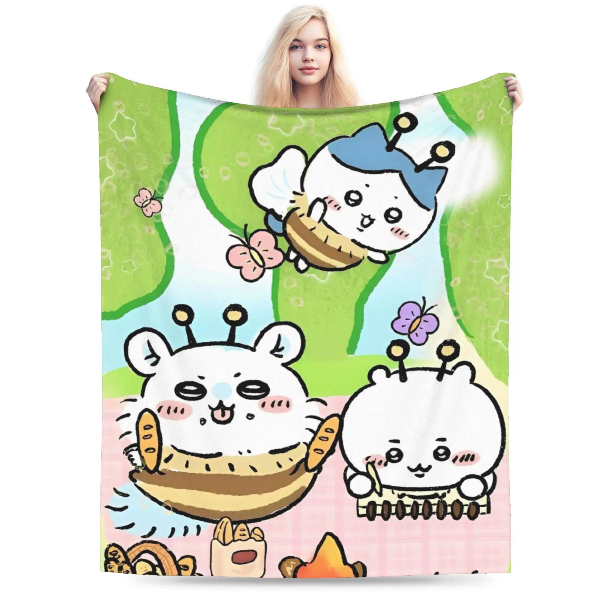 

C-Chiikawas Plush Blanket Boy Girl Flannel Throw Blanket For Outdoor Super Soft Design Quality Bedspread Gift