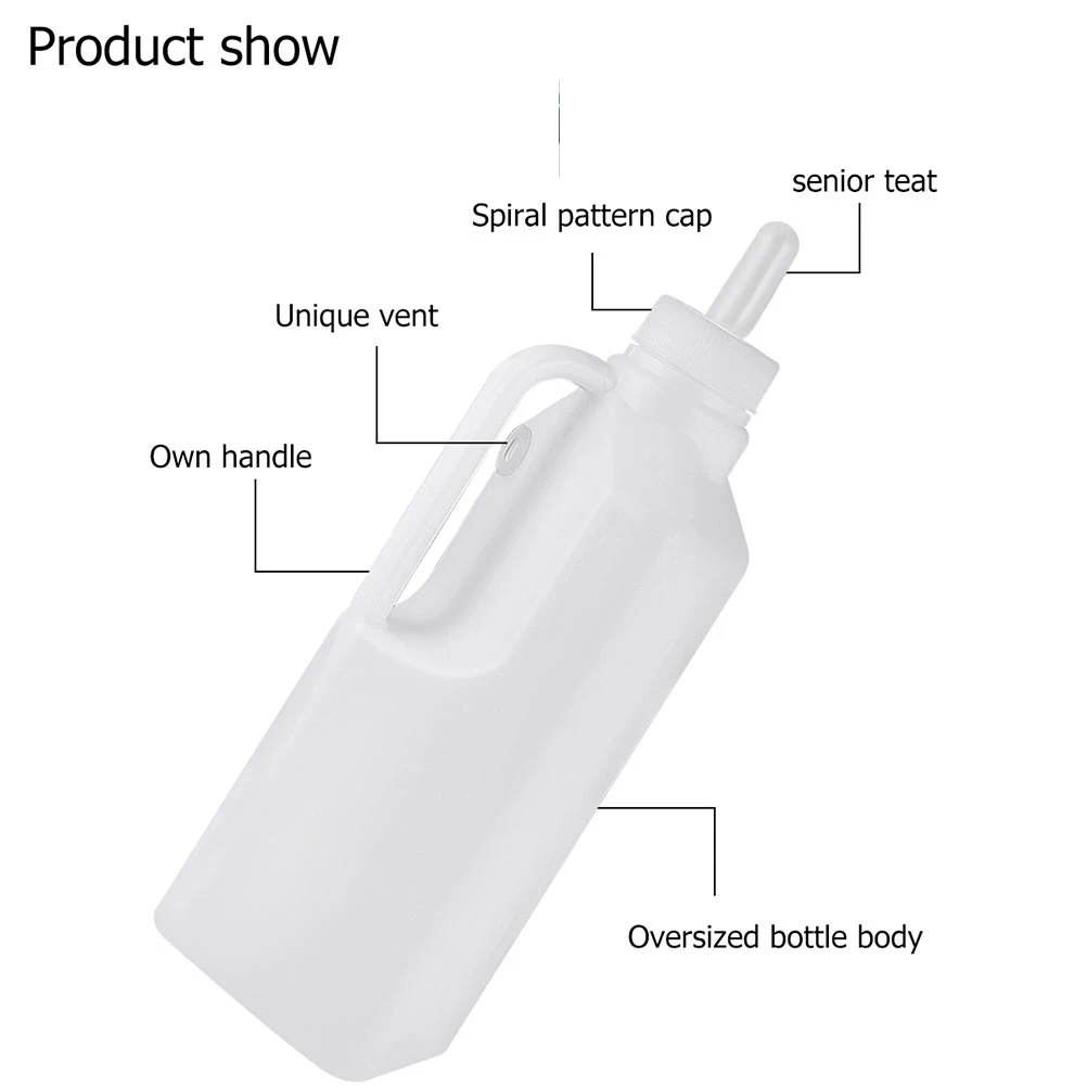 

2Pcs Silicone Nipple Milk Bottle for Lamb Feeder Nursing Kit Fine Craftsmanship Food Grade Material Easy Clean Pet Feeding