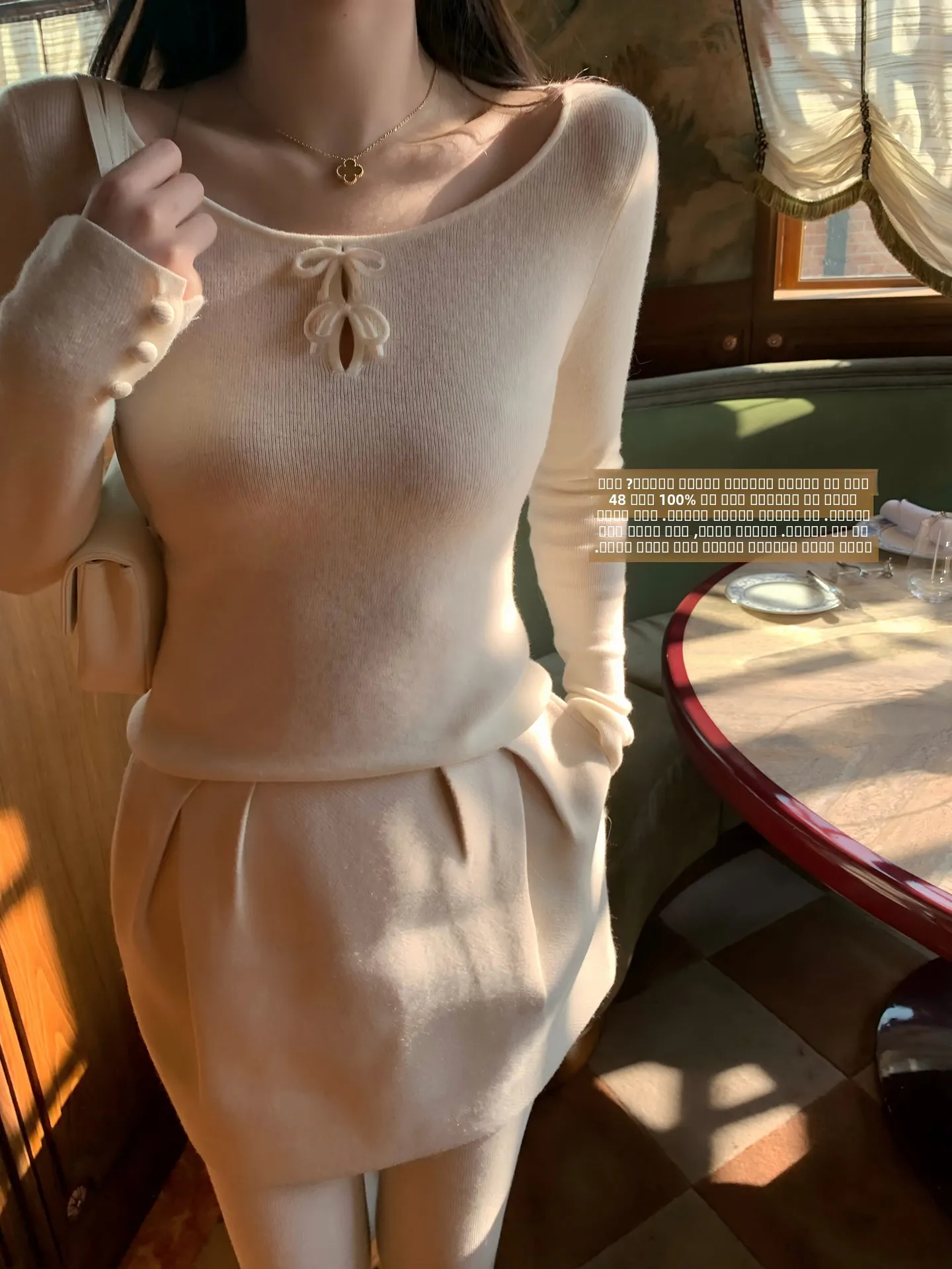 

Cchen Long Sve Knitted Sweater with Knot Slim Fit Base Layer Inner Top for Women Soft Woolen Luxury Sle