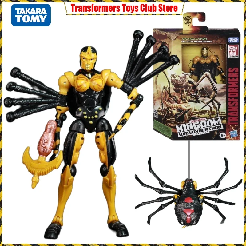 Takara Tomy-Transformers Kingdom WFC-K5 Blackarachnia Generations War for Cybertron Action Figure Collection Toy Model, Em estoque