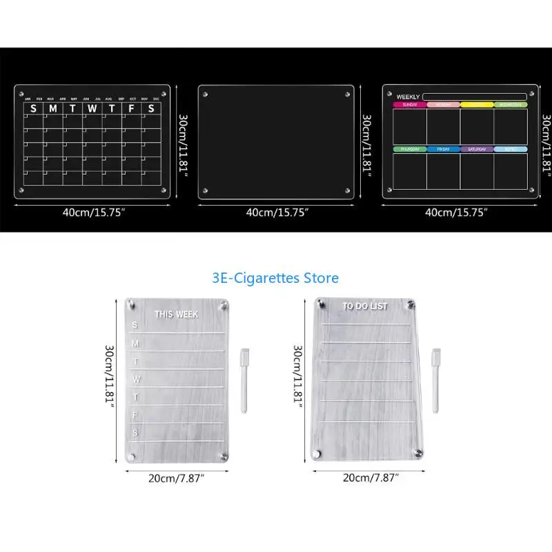 W8KA Weekly Dry Apage Refrigerator Board Clear Planner Planner Note