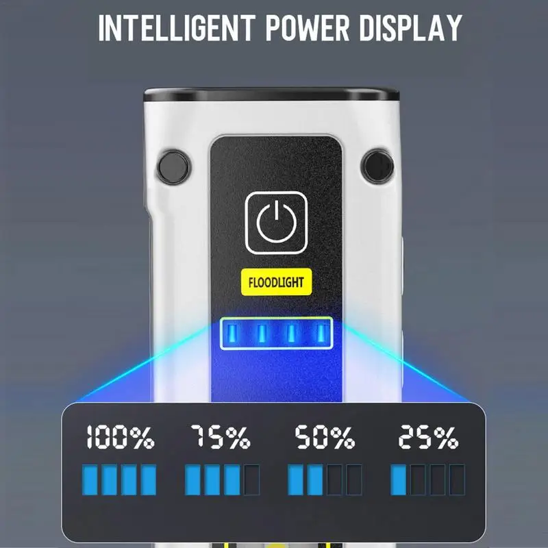 Outdoor LED Flashlight Outdoor Rechargeable Flash Light Color Changing Side Light Camping Supplies Power Bank For Fishers Hiking