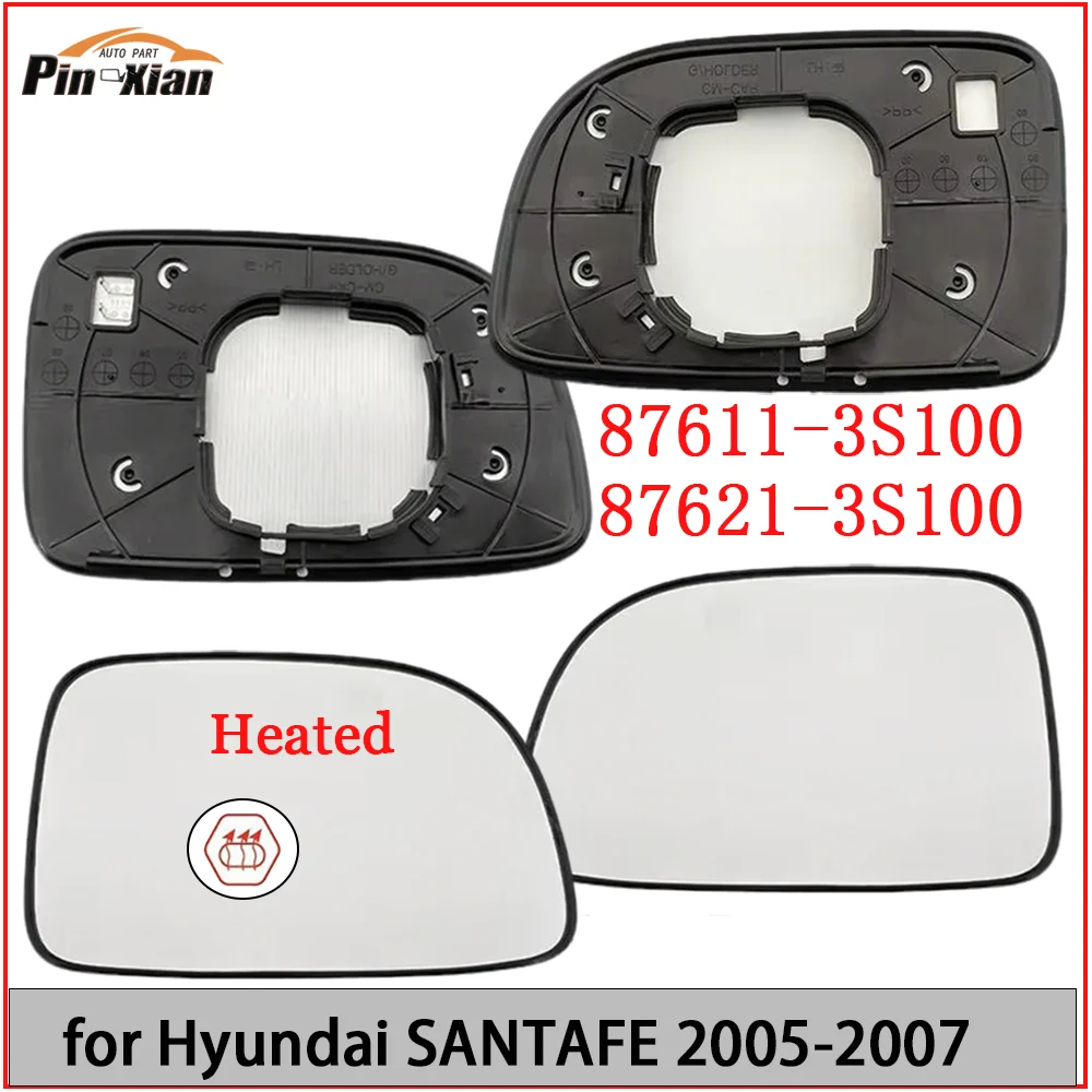 

For HYUNDAI SANTA FE 2005 2006 2007 876112B300 Rearview Mirror Glass With Heated Car External Side Wing Mirror Glass Lens