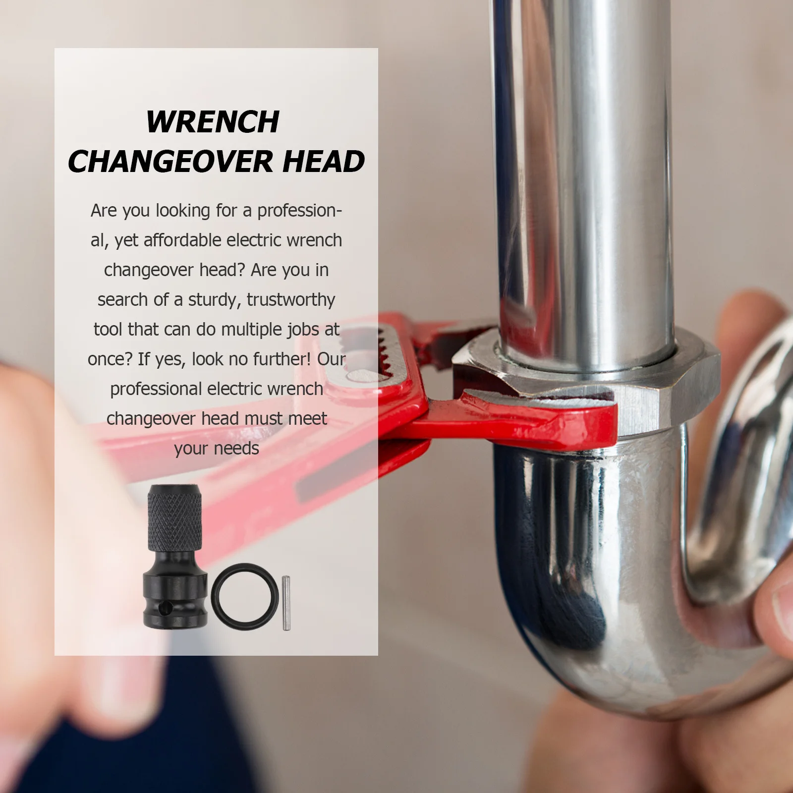 ชุดแปลงหัวจับดอกสว่าน 2 ชุด สีดำ สำหรับประแจลมไฟฟ้า ตัวแปลงเครื่องมือแบบยืดหดได้