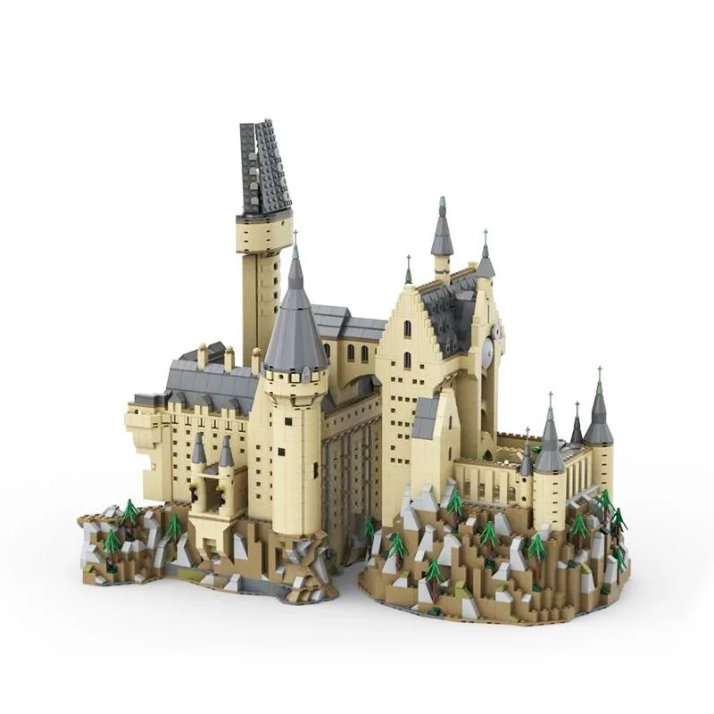MOC-30884 section Model Magic Movie Castle Building Blocks Fountain Square Assembly Street View Bricks Kit for Adults Toys Gift