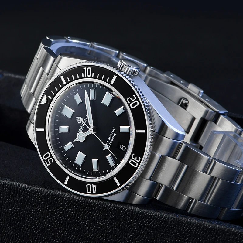 HEIMDALLR Watch for NH35 Automatic Movement Men's Watch Stainless Steel Watch BGW-9 Luminous Diver Watch Sapphire Watches