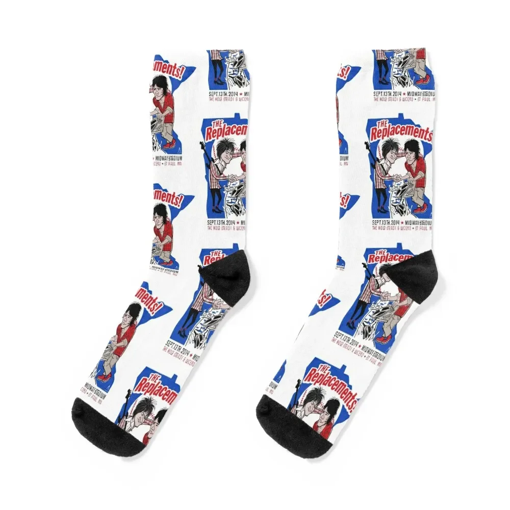 The Replacements Midway Stadium Concert Tour Vintage Socks man christmas gift christmas gifts cotton Boy Socks Women's