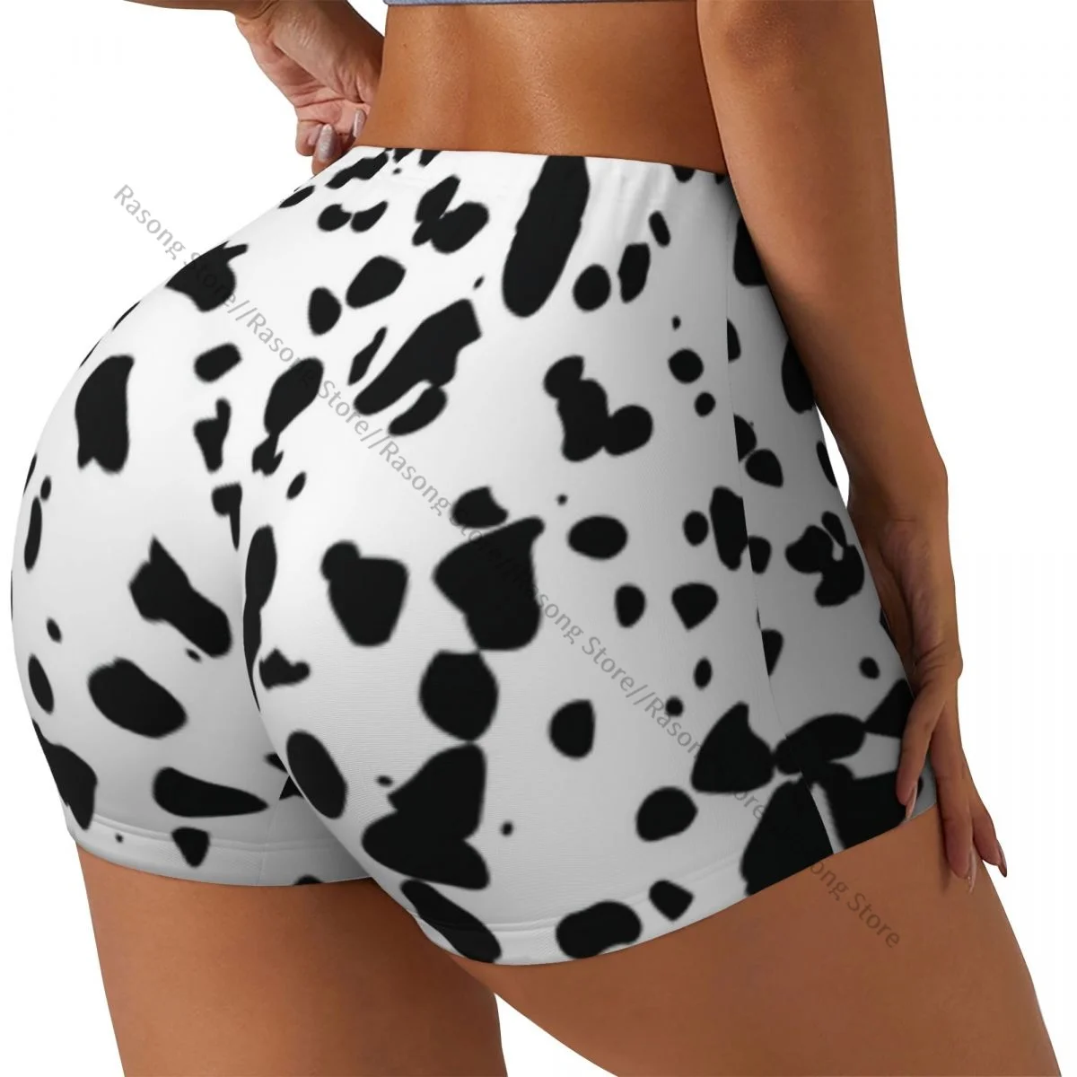 Women Yoga Shorts Dalmatian Pattern Workout Shorts Fitness quick-dry Ladies Yoga Gym Running Short Pants Sportswear